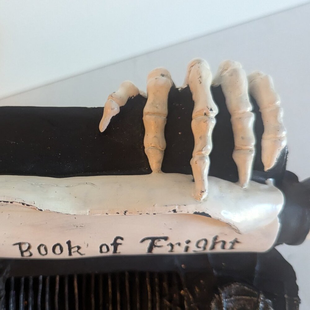 'Book of Fright' Wednesday Addams Haunted Skeleton Typewriter Halloween Gothic - Picture 10 of 15